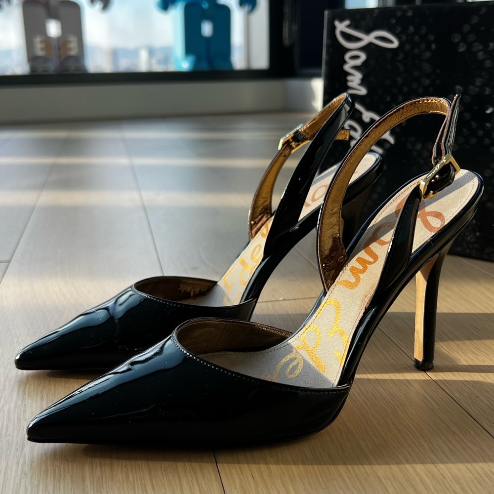Black Slingback Pumps